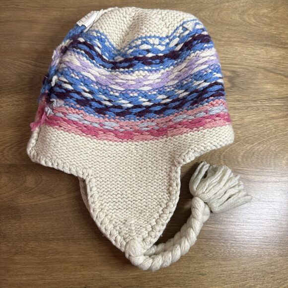 Lot Of 2 Unisex Toboggan Style Ski Beanie Ear Flaps Wool Blend Winter Knit Hat - Picture 5 of 10